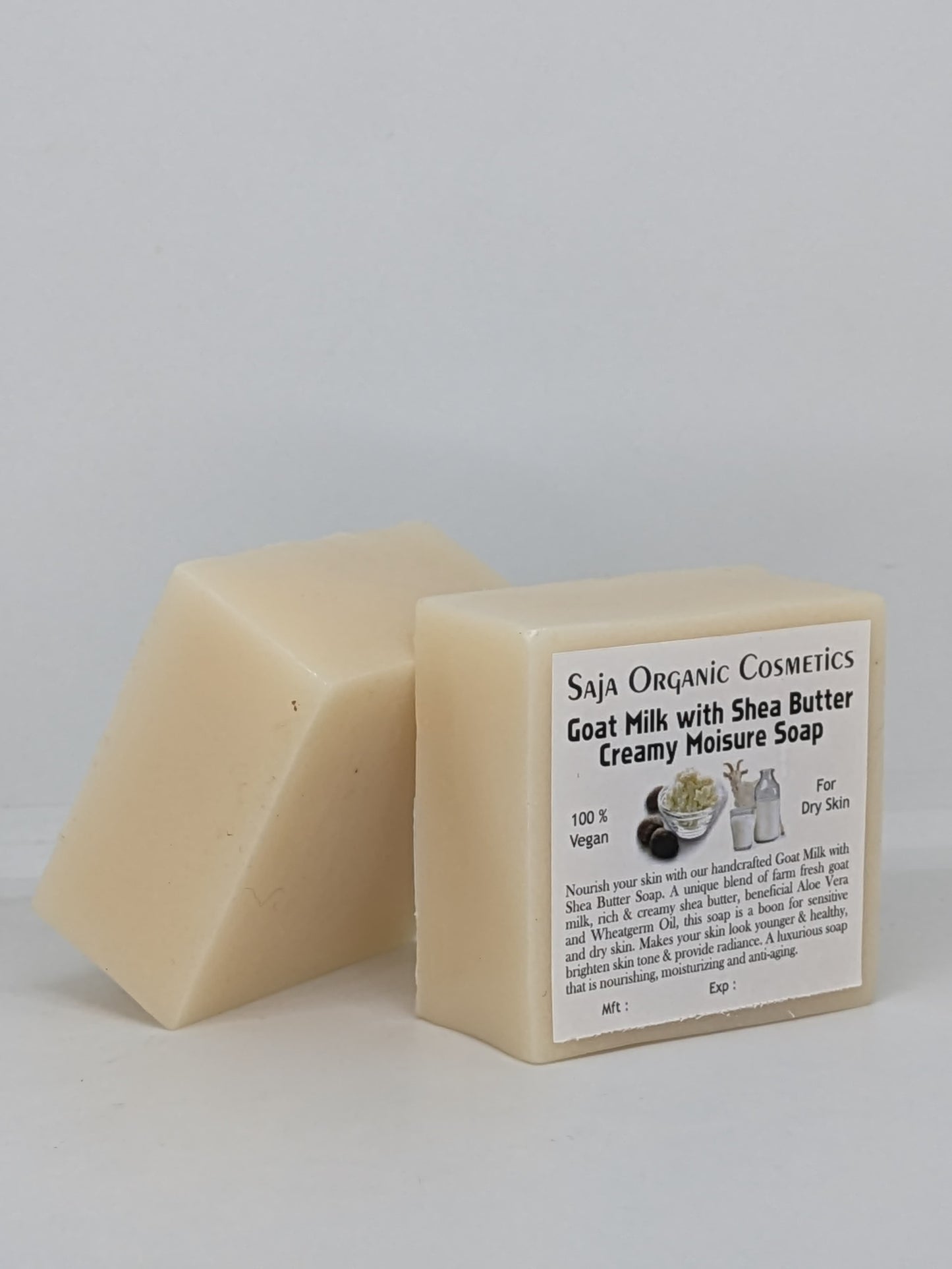 SAJA ORGANIC SHEA BUTTER WITH GOAT MILK SOAP ALL SKIN TYPES