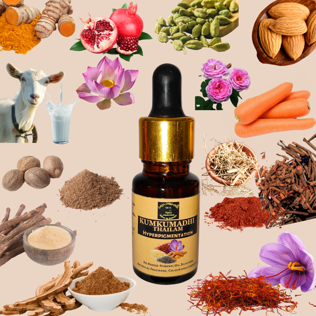 KUMKUMADI HYPERPIGMENTATION SERUM/ THAILAM 10 ml for DRY SKIN TYPES