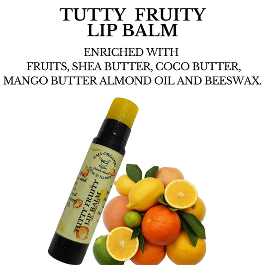 SAJA ORGANIC TUTTY FRUITY LIP BALM