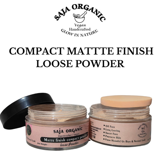 SAJA ORGANIC COMPACT POWDER MATTE FINISH LONG LASTING