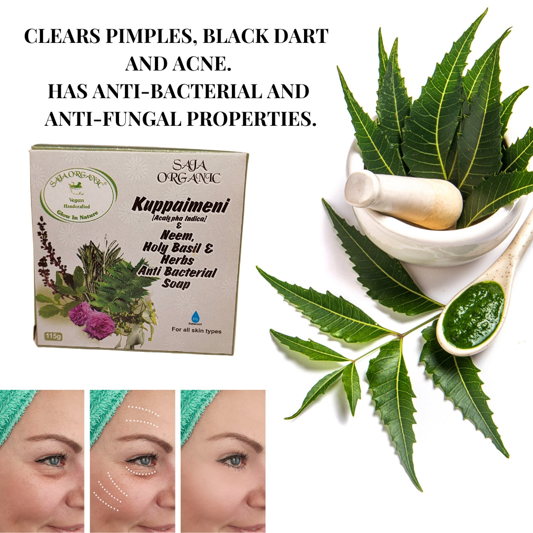 KUPPAIMENI [NETTLE] NEEM, HOLY BASIL & GOAT MILK ANTIBACTERIAL SOAP