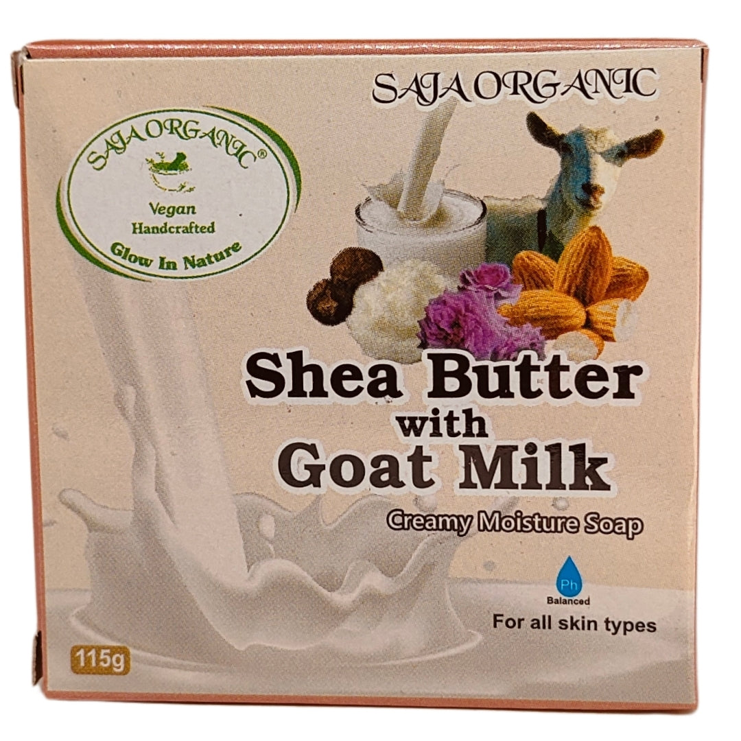 SAJA ORGANIC SHEA BUTTER WITH GOAT MILK SOAP ALL SKIN TYPES