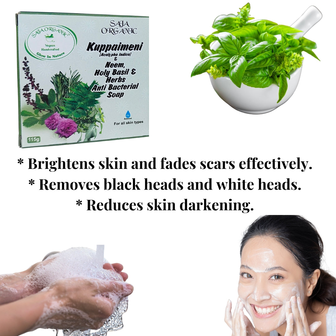 KUPPAIMENI [NETTLE] NEEM, HOLY BASIL & GOAT MILK ANTIBACTERIAL SOAP