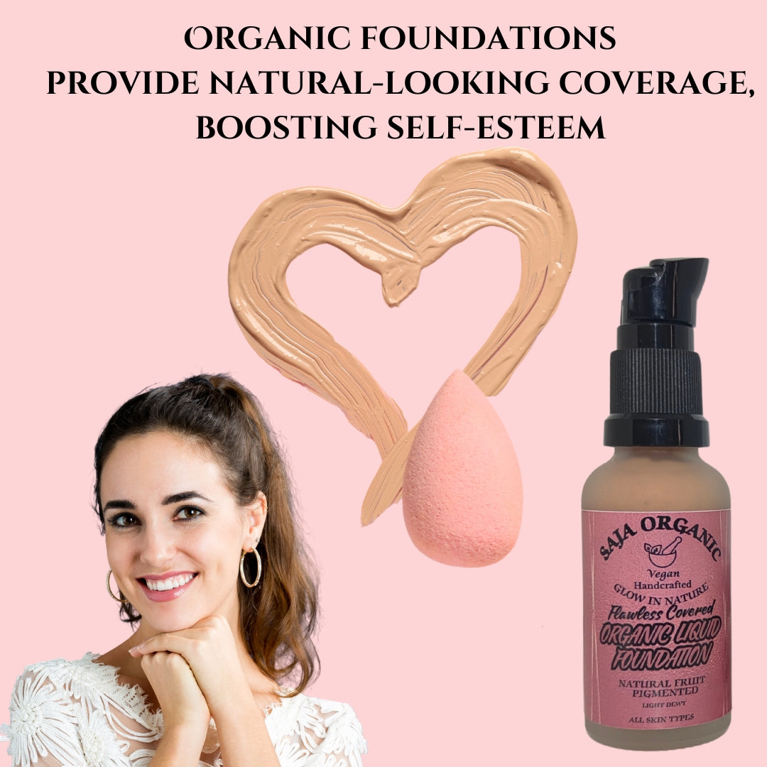 Saja Organic Foundation for Flawless Skin - Radiant Glow , Natural Makeup Look 30 ml