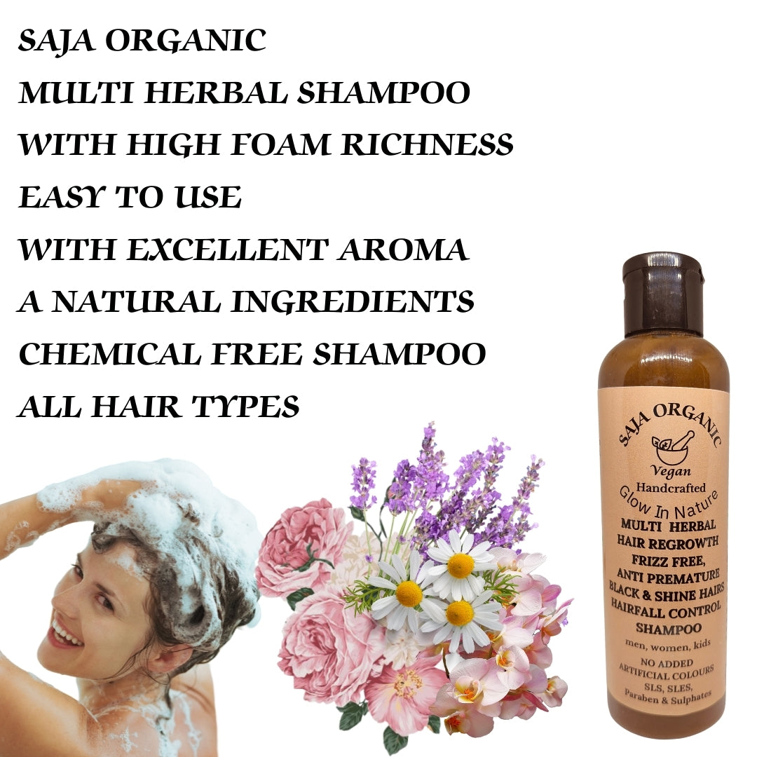SAJA ORGANIC HERBAL HAIR CARE SHAMPOO FOR ALL HAIR TYPES