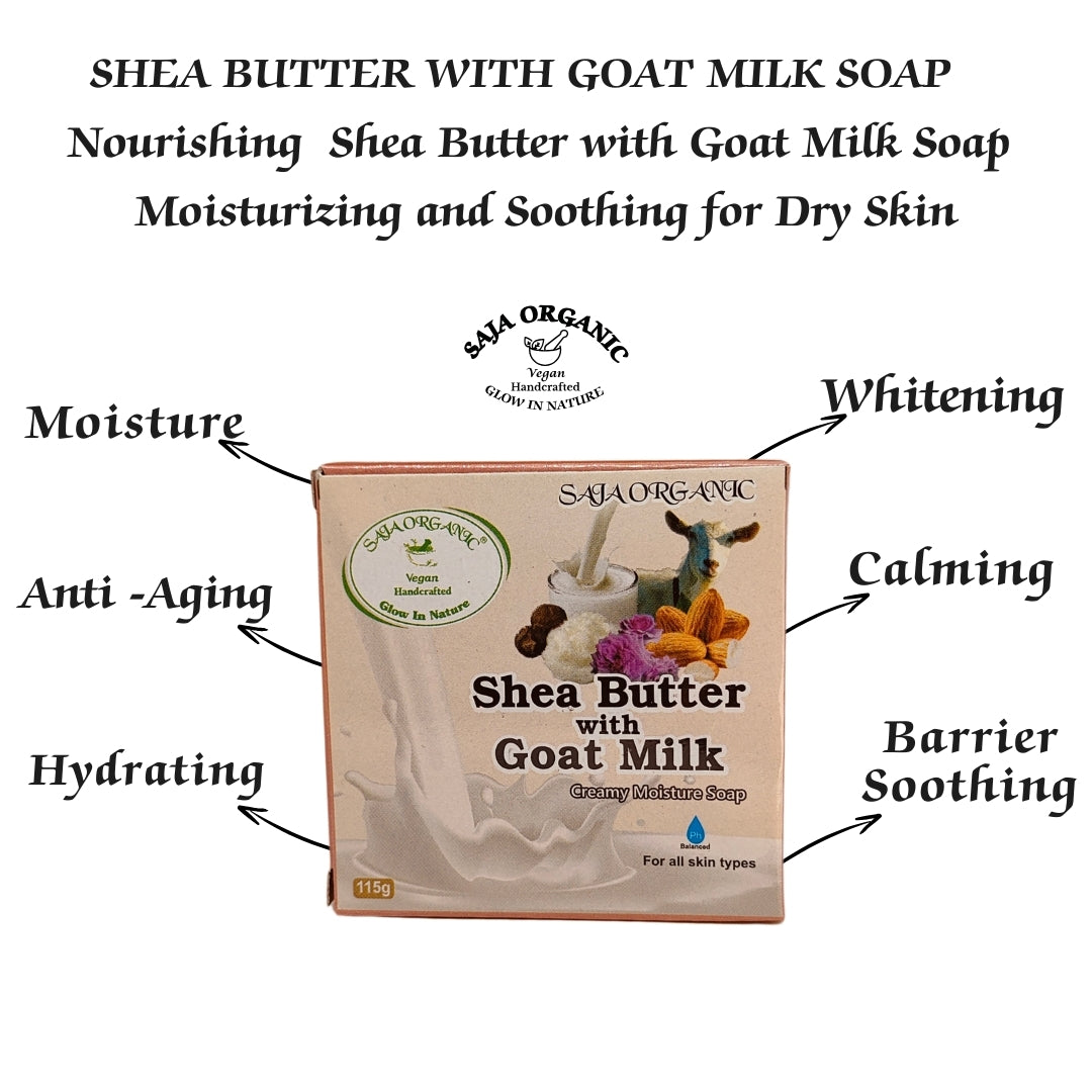 SAJA ORGANIC SHEA BUTTER WITH GOAT MILK SOAP ALL SKIN TYPES
