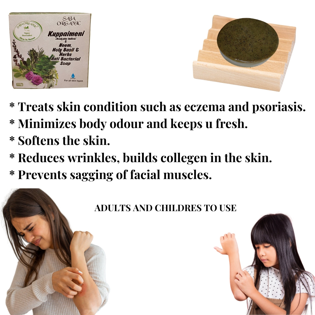 KUPPAIMENI [NETTLE] NEEM, HOLY BASIL & GOAT MILK ANTIBACTERIAL SOAP