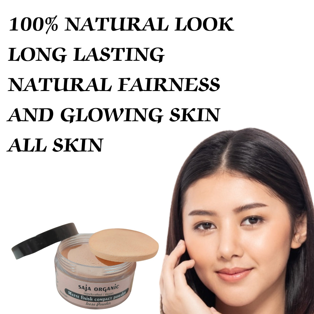 SAJA ORGANIC COMPACT POWDER MATTE FINISH LONG LASTING