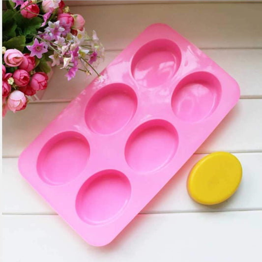 Oval Shaped Soap Mold for Making Handmade Soap, Bath Bomb