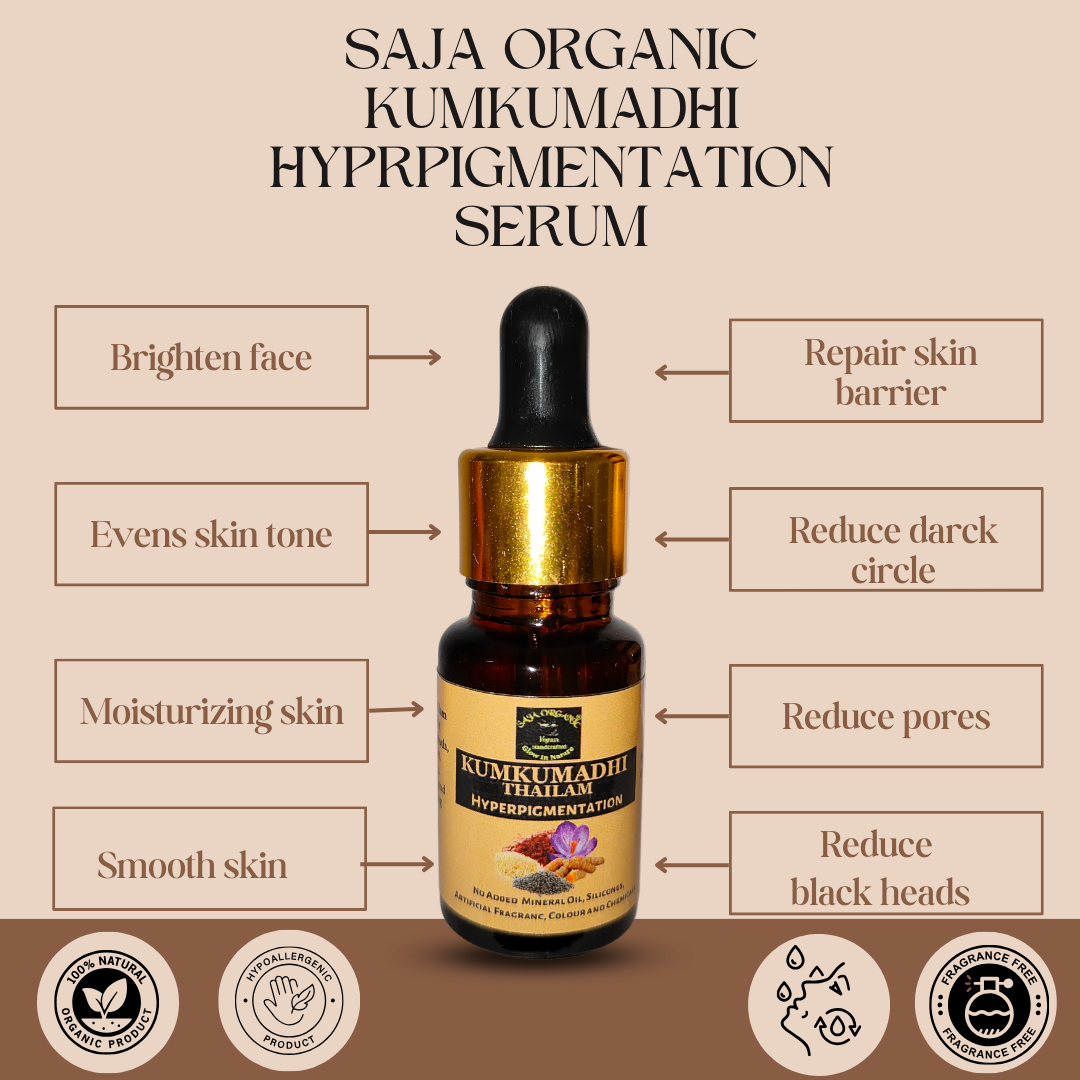 KUMKUMADI HYPERPIGMENTATION SERUM/ THAILAM 10 ml for DRY SKIN TYPES