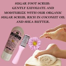 Saja Organic Foot Care Kit - Natural Foot Soak Salt,  Scrub & Nourishing Butter Cream (each 60 gms)