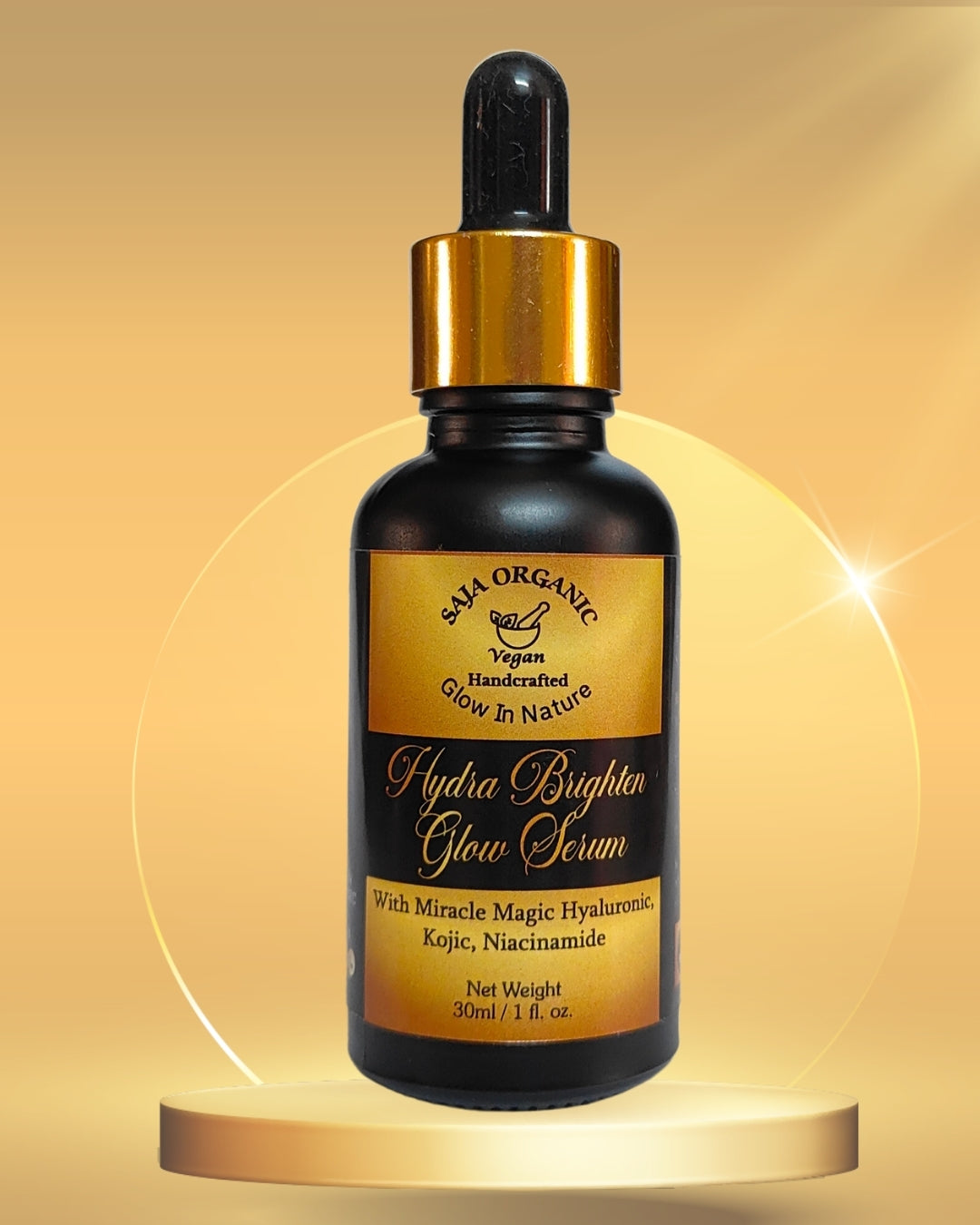 SAJA ORGANIC Hydra Brighten Glowing Serum, Normal to Dry Skin, Paraben-Free, Sulfate-Free, Silicone-Free 30 ml